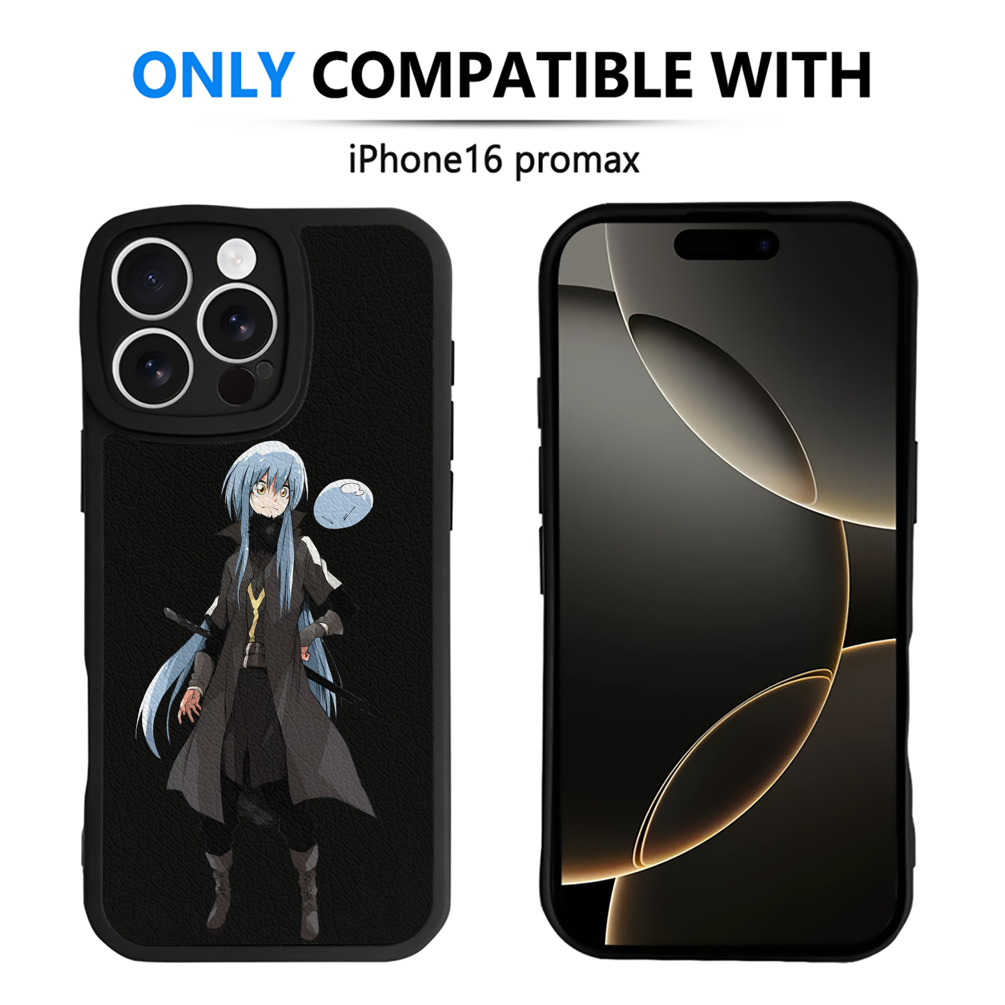 （画像用） 転スラ Regarding Reincarnated to Slime 【iPhone 16シリーズ対応】シリコンスマホケース（レザー調） 材質：シリコン